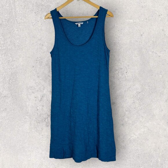 Toad & Co Samba Wave Shift Dress Blue Womens Size Large Tencel Organic Cotton L - Picture 3 of 12